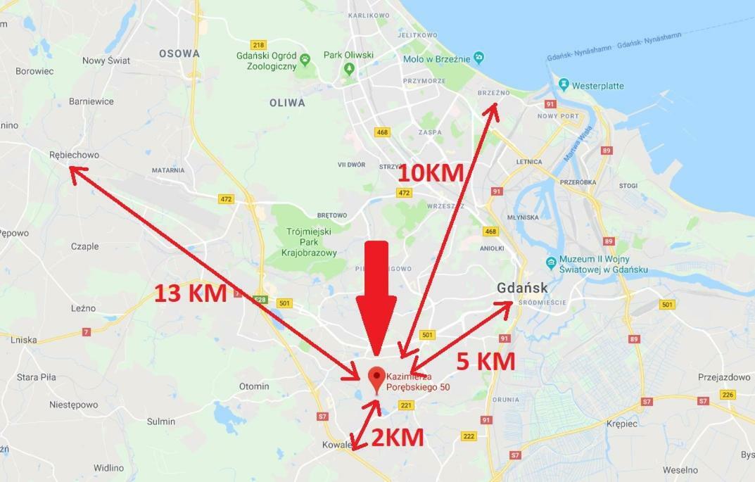 Apartament Familijny Gdansk 3 Rooms 64M2 Ngoại thất bức ảnh